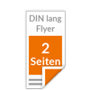 Flyer DIN lang (9,9 cm x 21,0 cm), beidseitig bedruckt