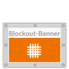 Hochwertiges Textilbanner Blockout, 4/0-farbig bedruckt, Umsäumt + Ösen im Abstand von 50 cm rundum