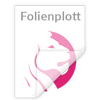 Plottfolie in Pink (Oracal 751C-041) mit freier Wunsch-Kontur<br>montagefertig inkl. Übertragungstape für Schriften und Zeichen