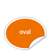 Temperaturbeständige Aufkleber 4/0 farbig bedruckt oval (oval konturgeschnitten)